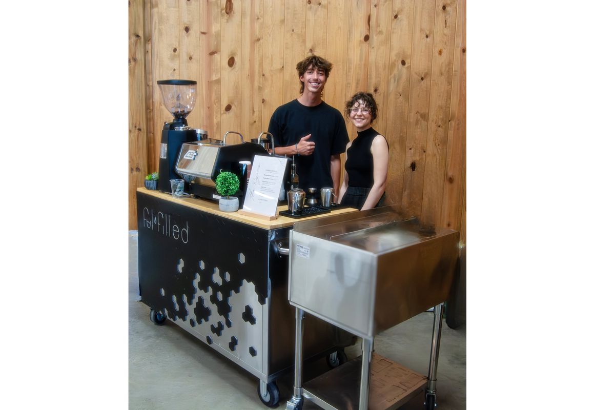Fulfilled Coffee Lab mobile coffee cart and team in Owasso, OK